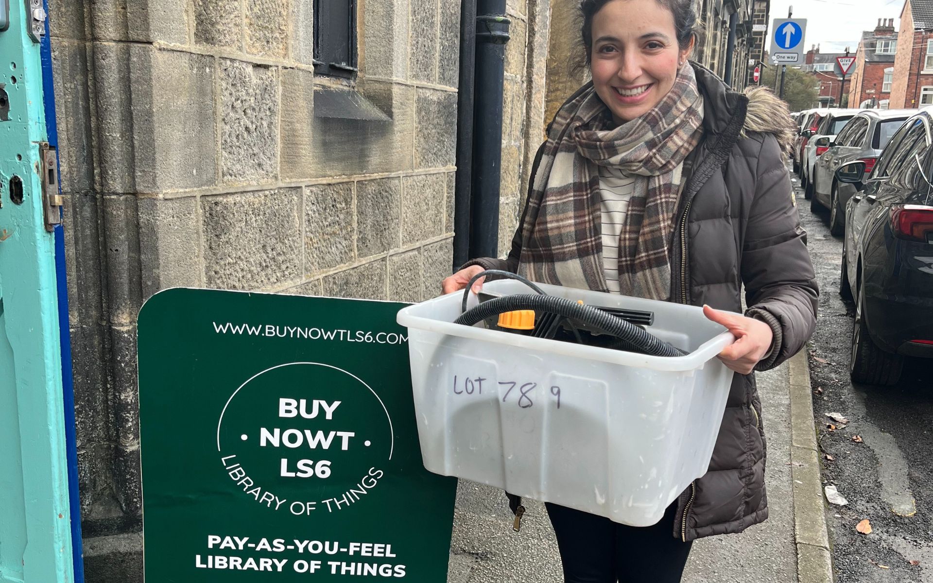 A member borrowing items from the Library of Things